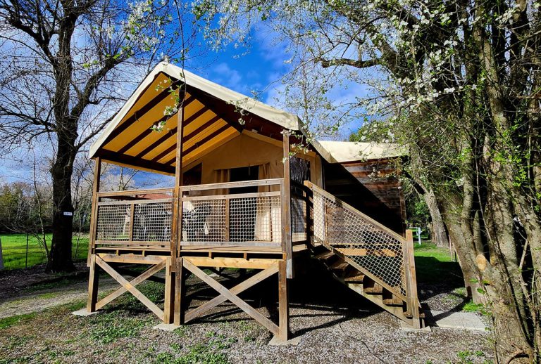 View of the new ecolodge chalet